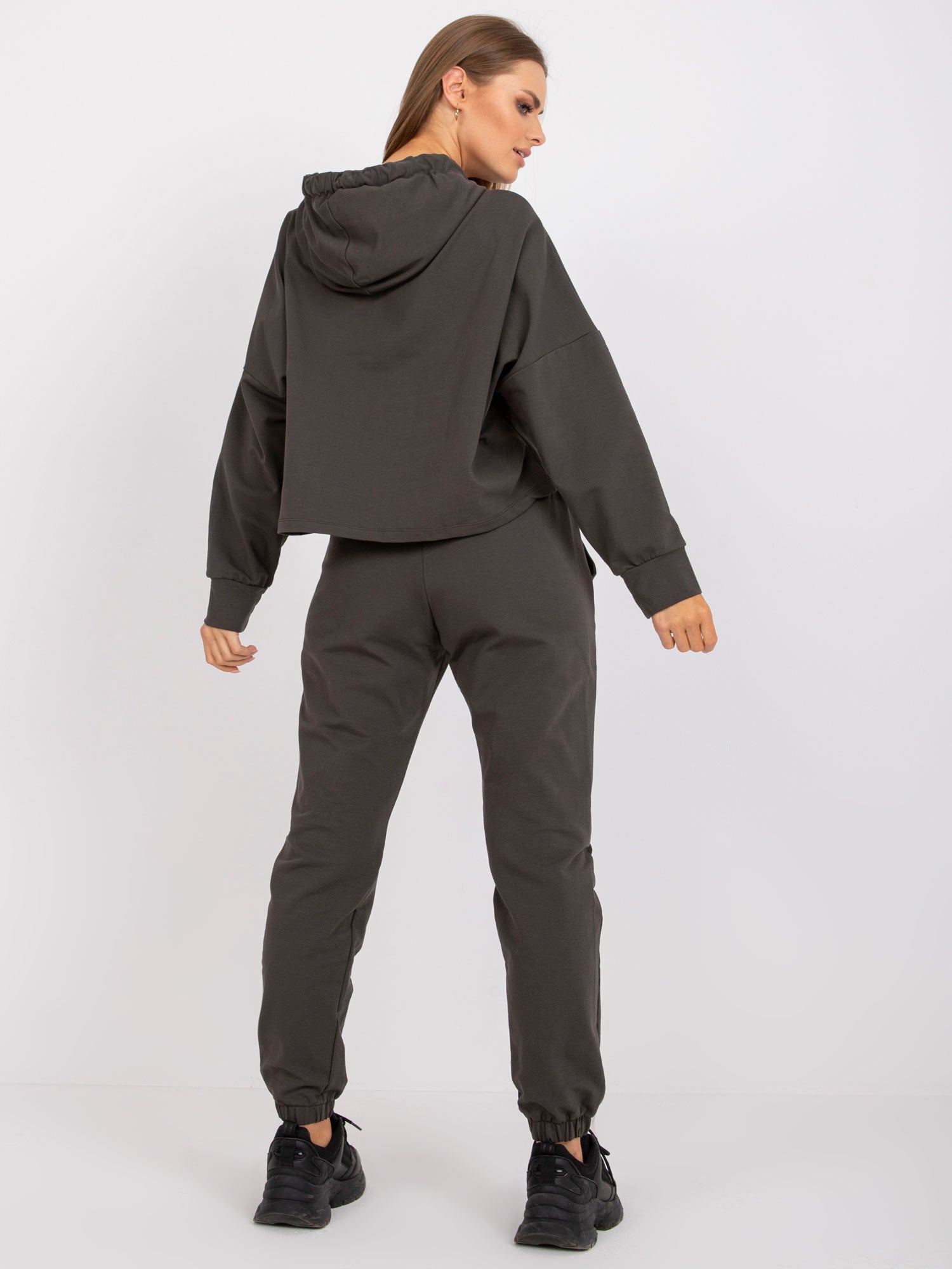 Khaki komplet dresowy basic bawełniany