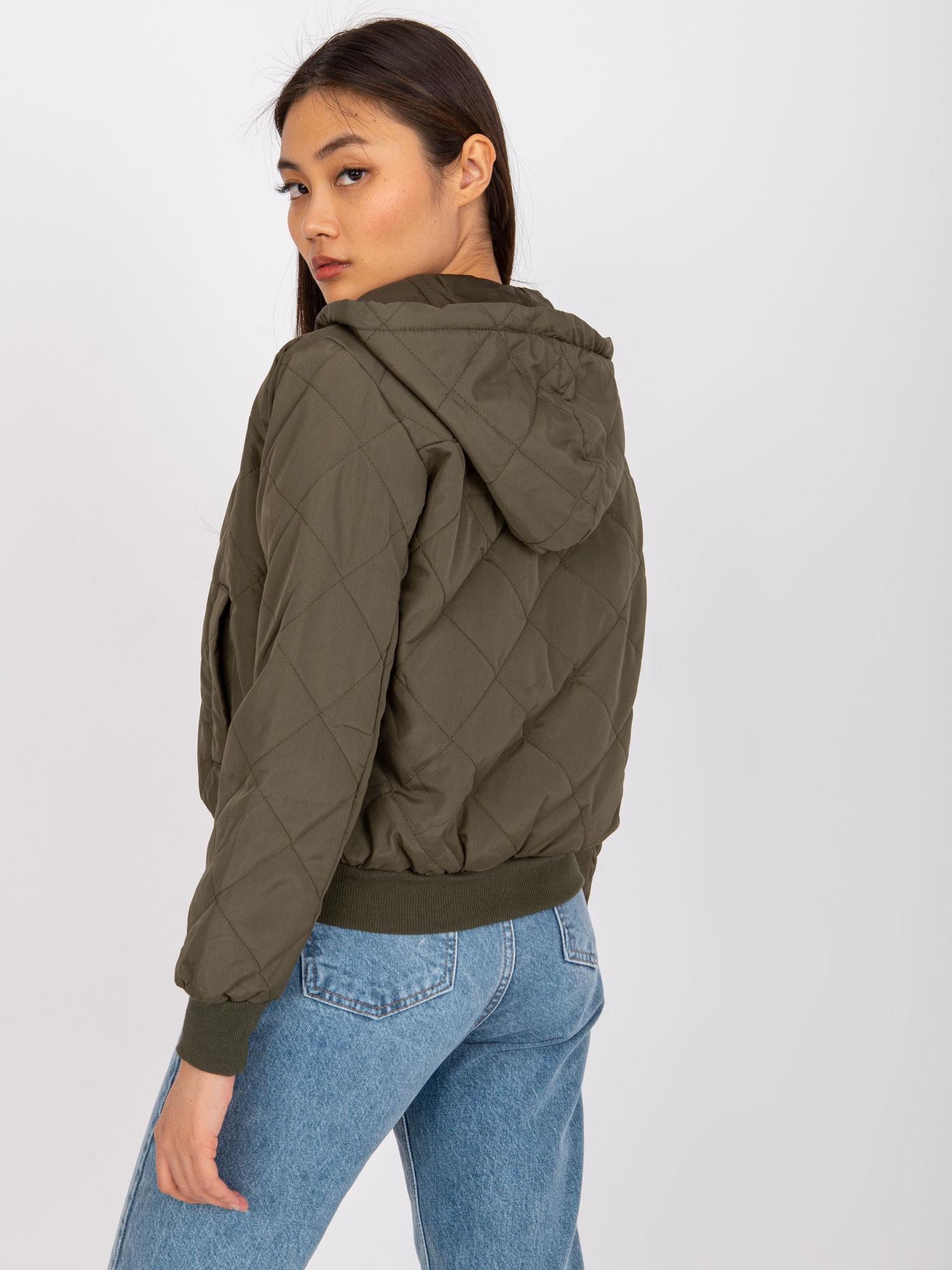Khaki kurtka pikowana damska