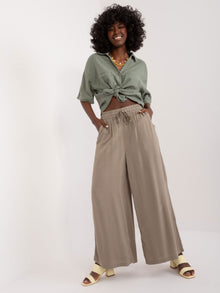 Khaki luźne spodnie wide leg SUBLEVEL