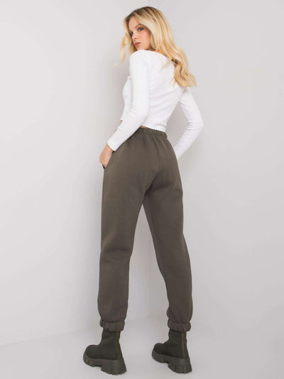 Khaki damskie spodnie dresowe