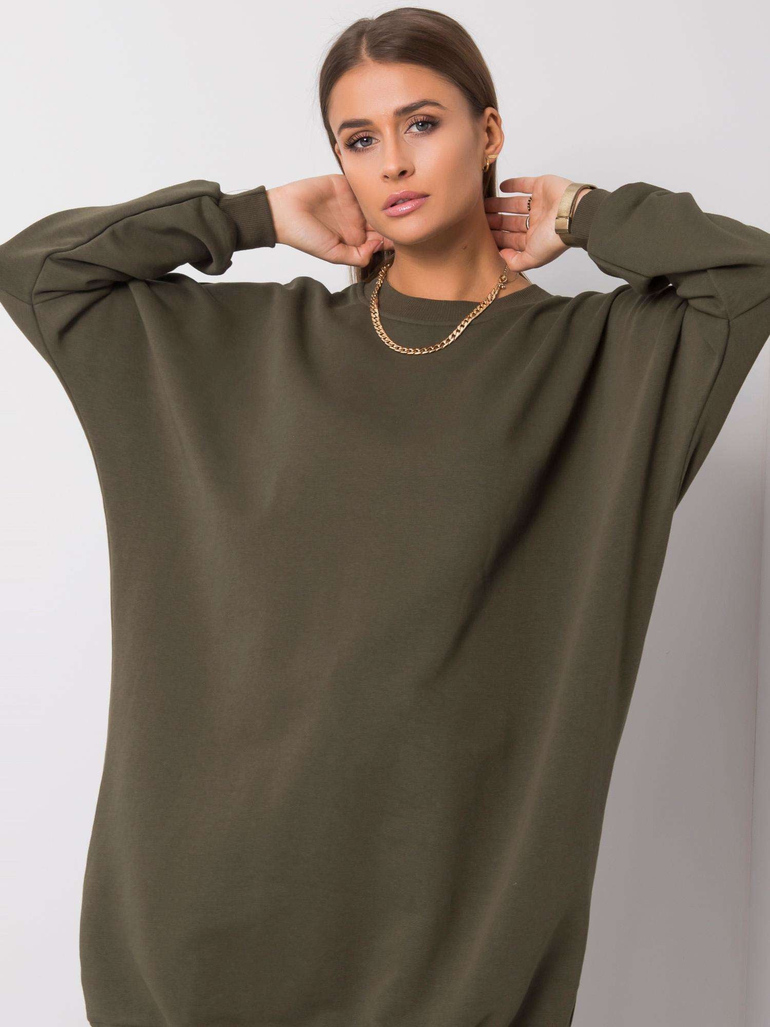 Khaki sukienka dresowa oversize