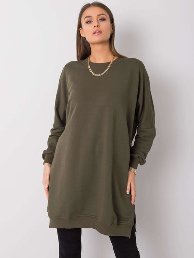 Khaki sukienka dresowa oversize