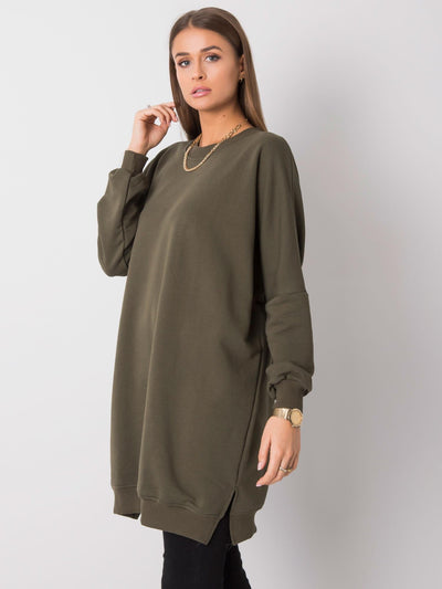 Khaki sukienka dresowa oversize