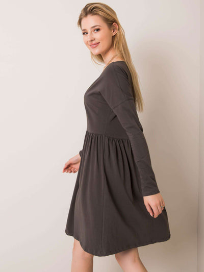 RUE PARIS Khaki sukienka