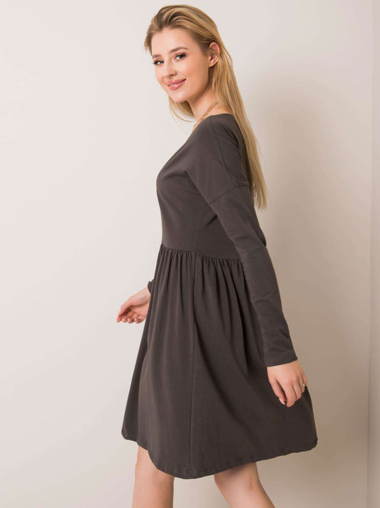 RUE PARIS Khaki sukienka