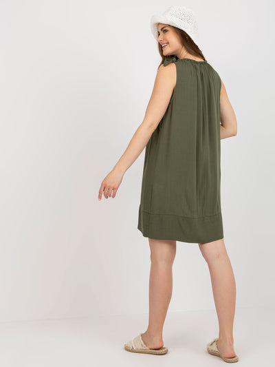 Khaki wiskozowa sukienka na lato OCH BELLA
