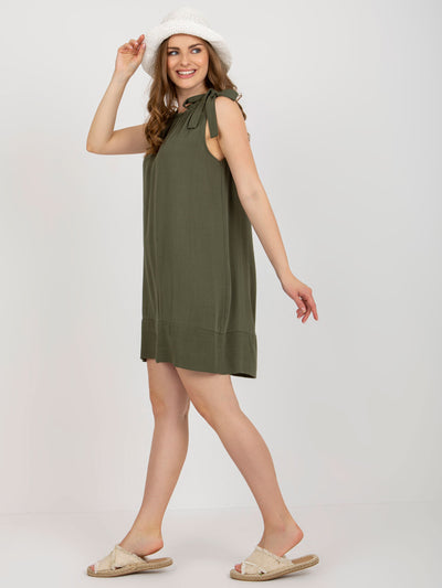 Khaki wiskozowa sukienka na lato OCH BELLA
