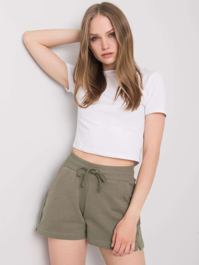 FOR FITNESS Khaki szorty damskie