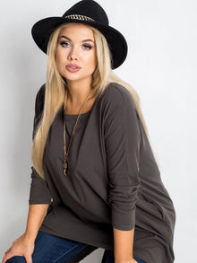 Tunika khaki plus size