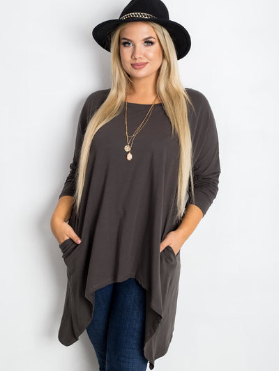 Tunika khaki plus size