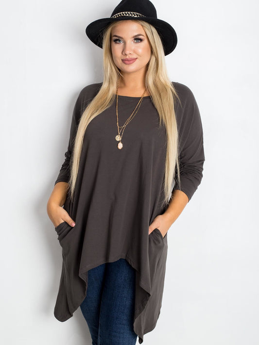 Tunika khaki plus size