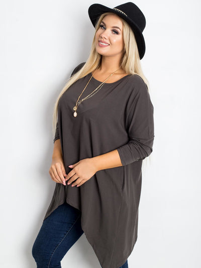 Tunika khaki plus size