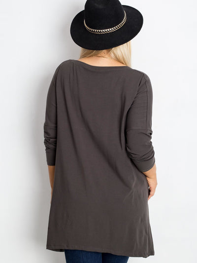 Tunika khaki plus size