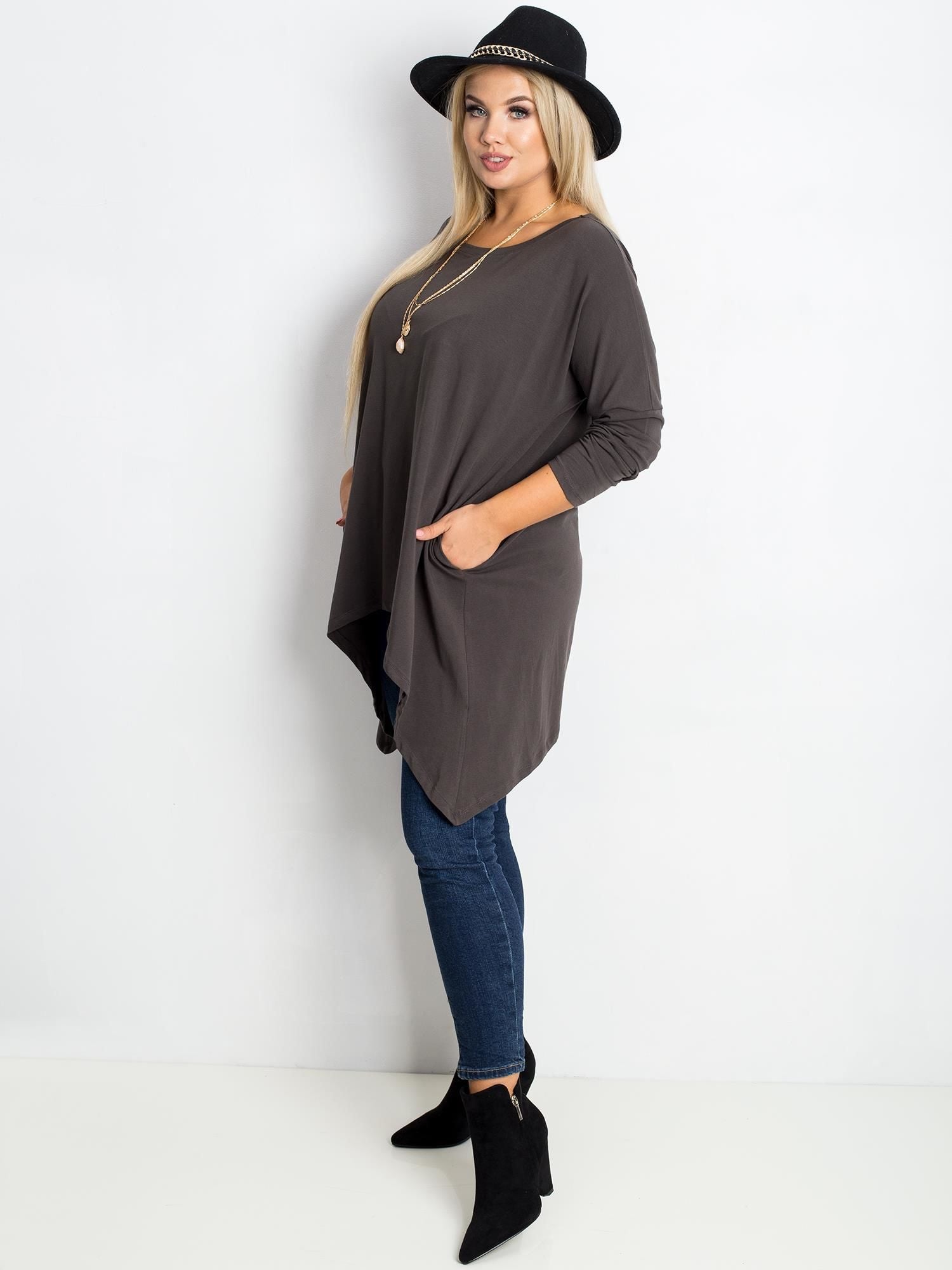 Tunika khaki plus size