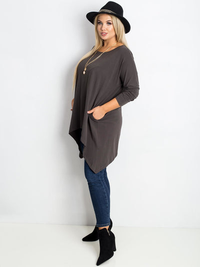 Tunika khaki plus size