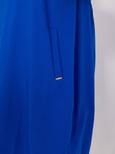 Kobaltowa bawełniana sukienka plus size