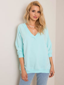 RUE PARIS Miętowa bluza oversize