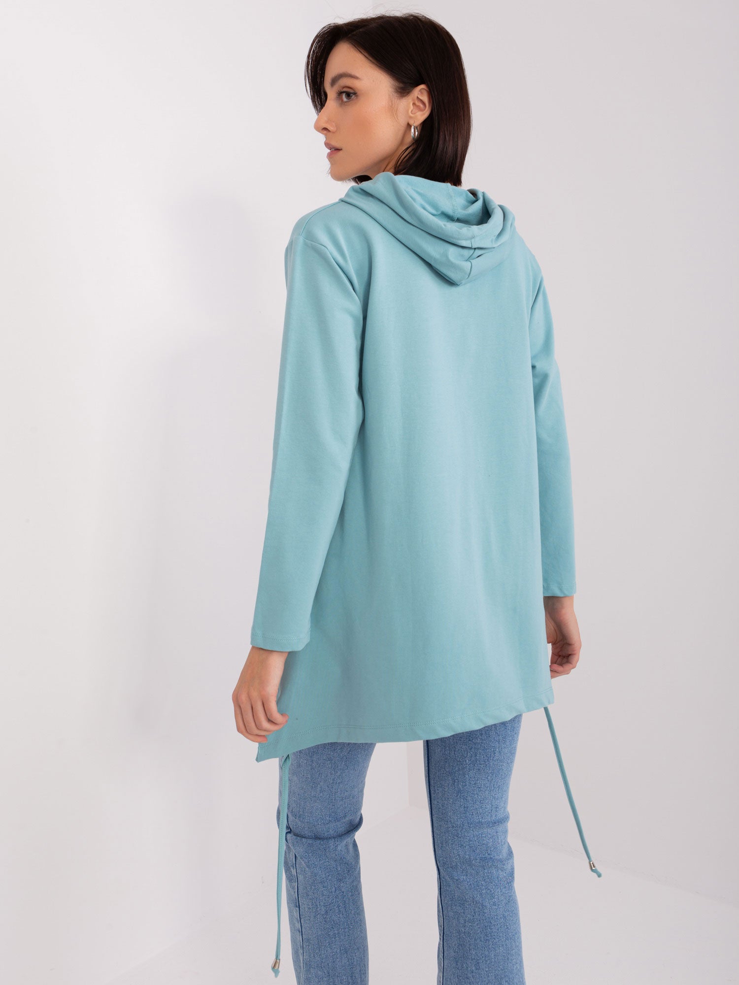 Pistacjowa bluza rozpinana damska