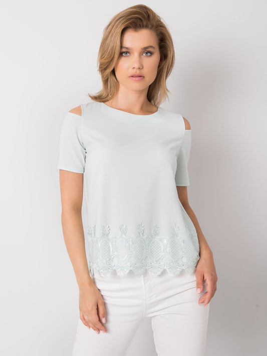 Miętowa bluzka elegancka
