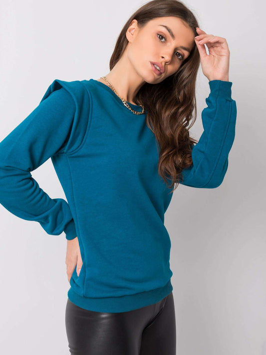RUE PARIS Morska bluza z bawełny