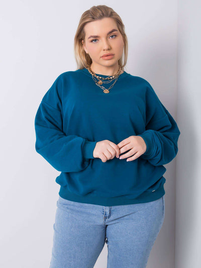 Morska bluza plus size bez kaptura