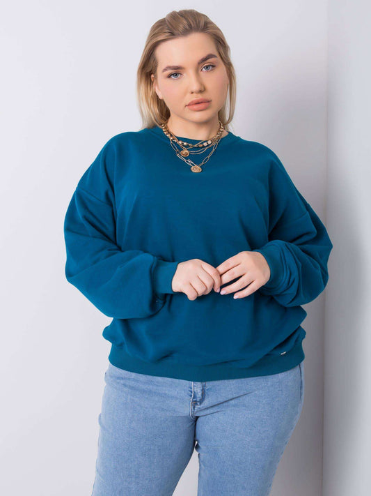 Morska bluza plus size bez kaptura