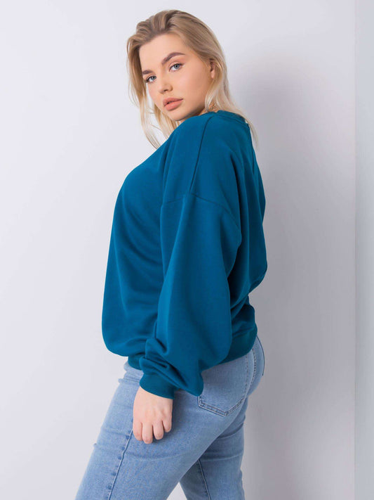 Morska bluza plus size bez kaptura