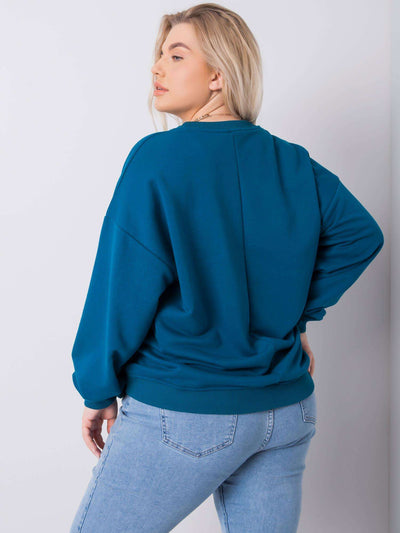 Morska bluza plus size bez kaptura