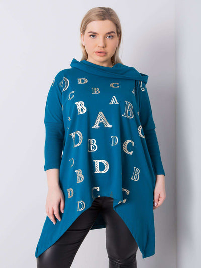 Morska bluza plus size z nadrukiem