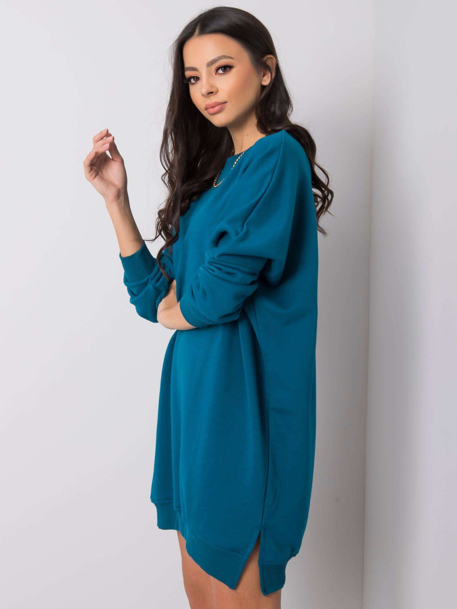 Morska sukienka dresowa oversize