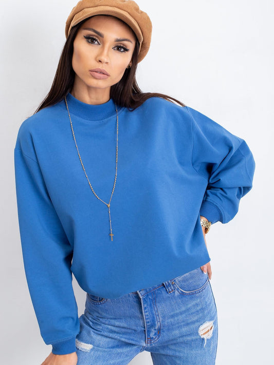Niebieska bawełniana bluza basic