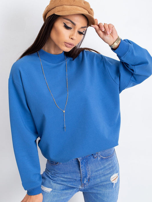 Niebieska bawełniana bluza basic
