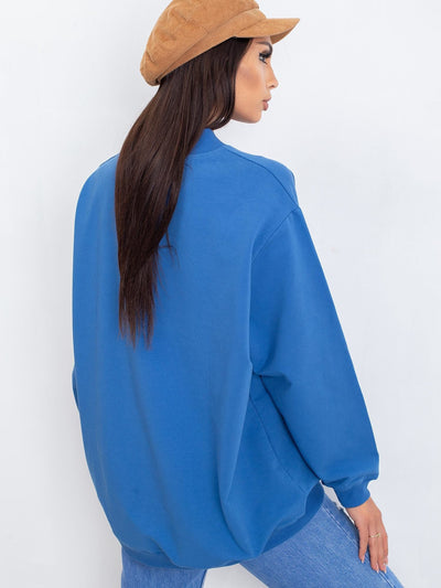 Niebieska bawełniana bluza basic