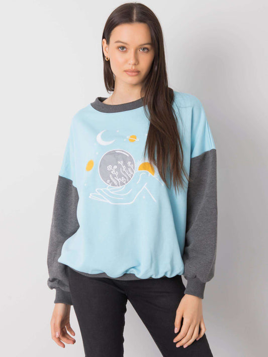 Niebieska bluza z bawełny