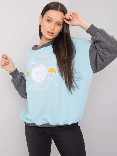 Niebieska bluza z bawełny