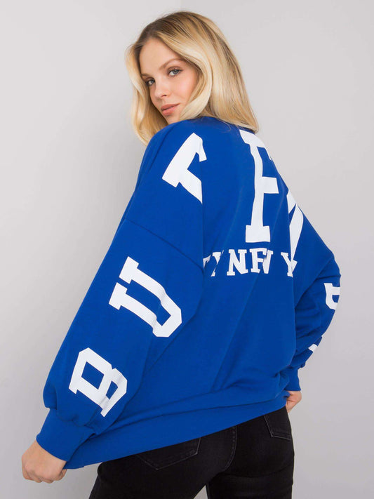 Niebieska bluza bez kaptura