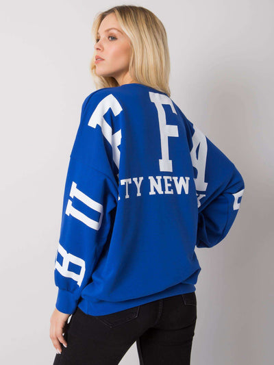 Niebieska bluza bez kaptura