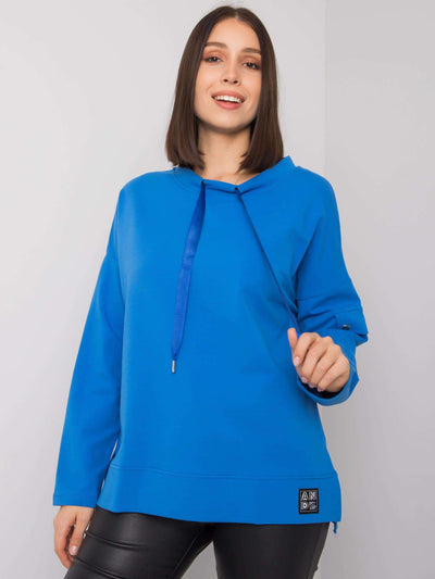 Niebieska casualowa bluzka plus size