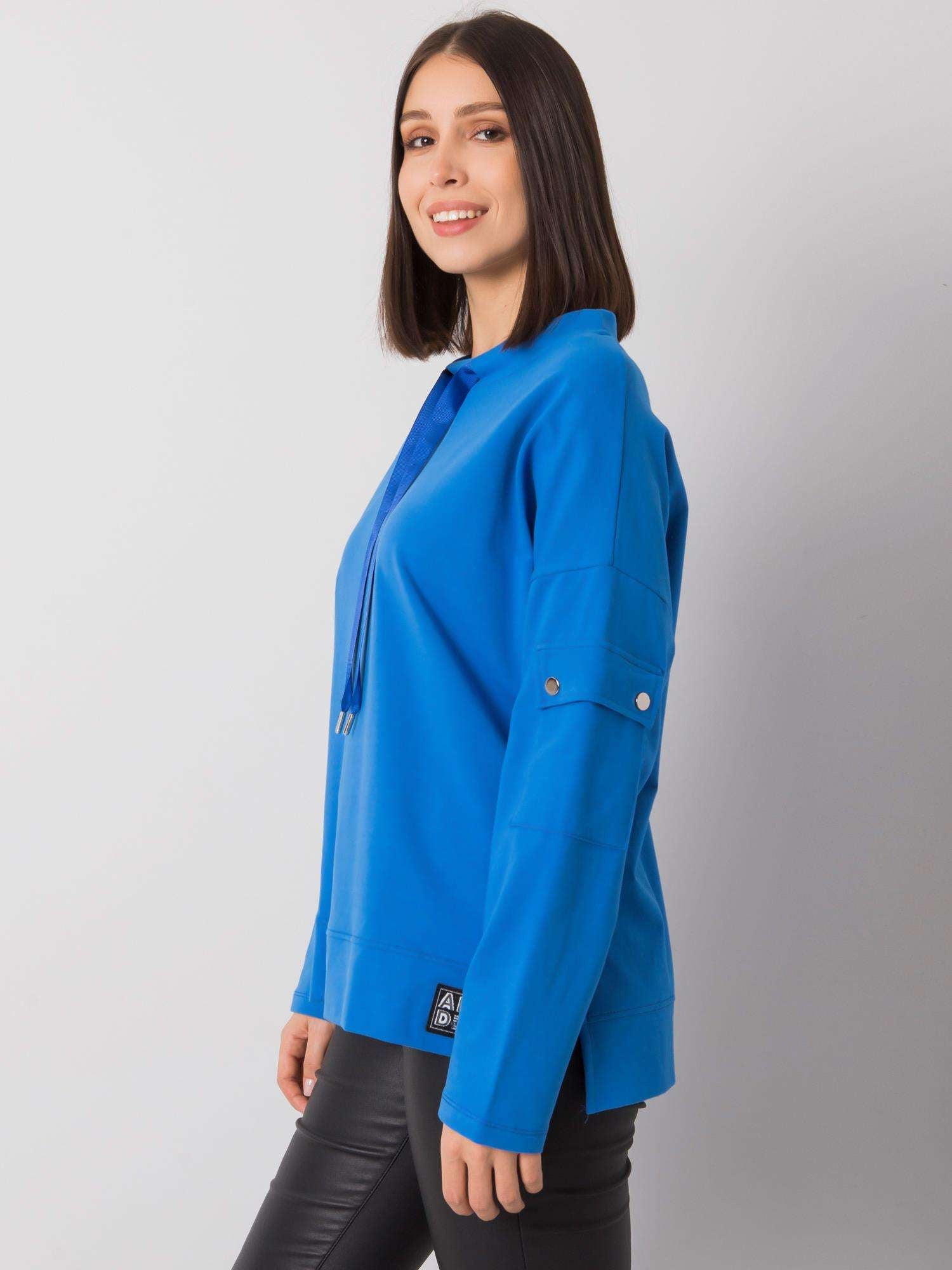 Niebieska casualowa bluzka plus size