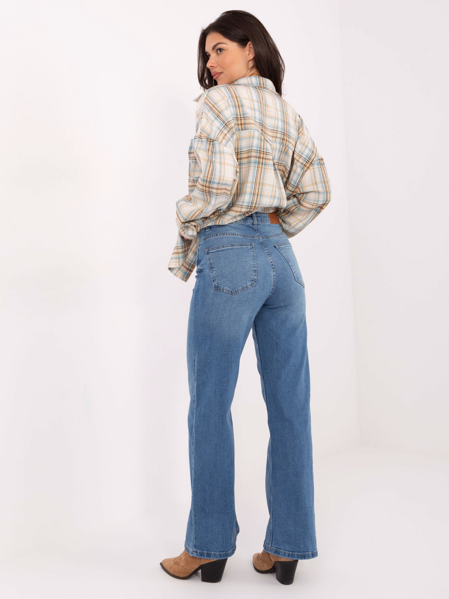 SUBLEVEL Niebieskie jeansowe spodnie straight leg