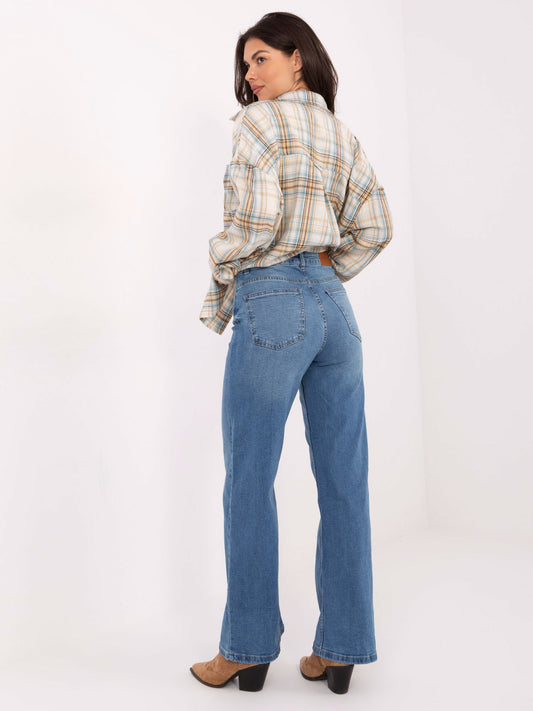SUBLEVEL Niebieskie jeansowe spodnie straight leg