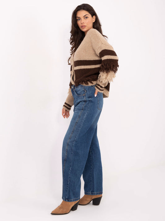SUBLEVEL Niebieskie damskie jeansy balloon fit