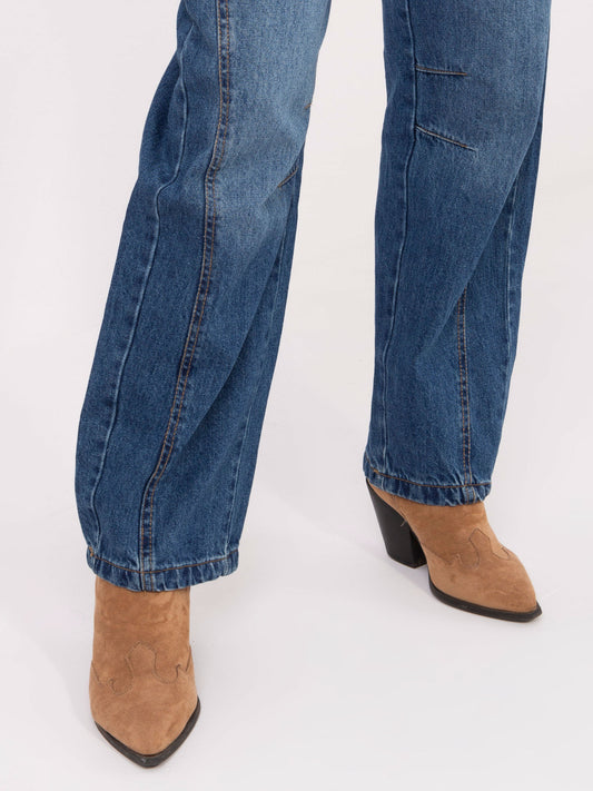 SUBLEVEL Niebieskie damskie jeansy balloon fit
