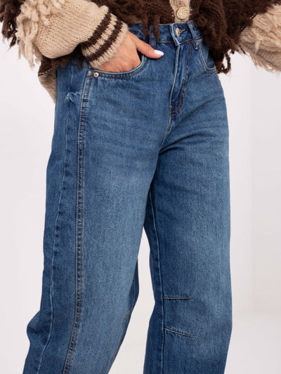 SUBLEVEL Niebieskie damskie jeansy balloon fit