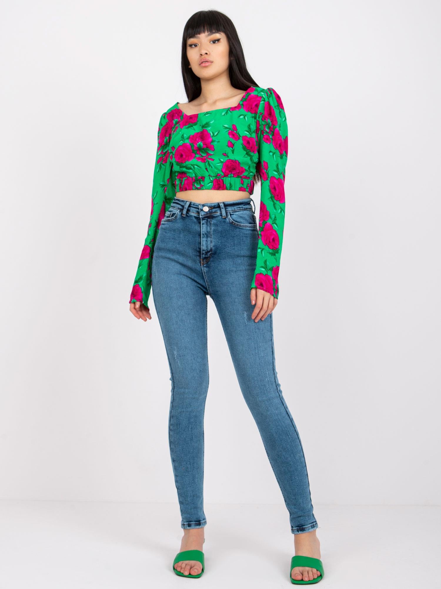Niebieskie damskie spodnie jeansowe