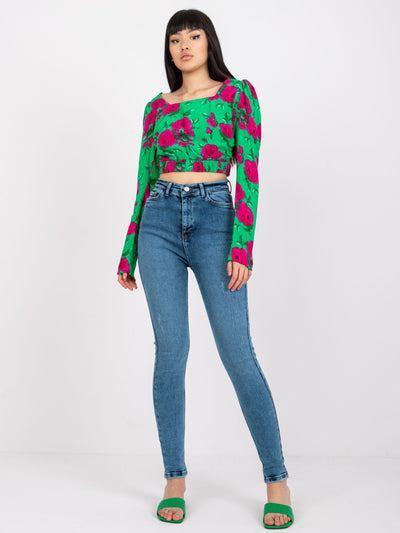 Niebieskie damskie spodnie jeansowe