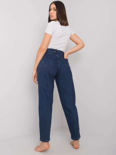 Niebieskie spodnie jeansowe regular plus size