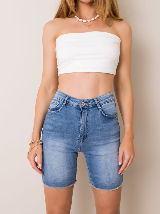 Niebieskie bermudy jeansowe