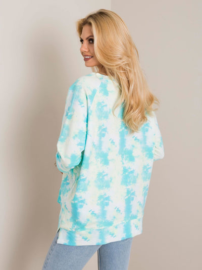 RUE PARIS Niebiesko-żółta bluza tie-dye