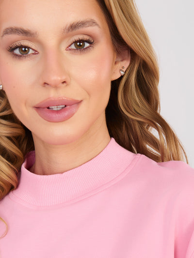 BASIC FEEL GOOD Pastelowa różowa bluza oversize